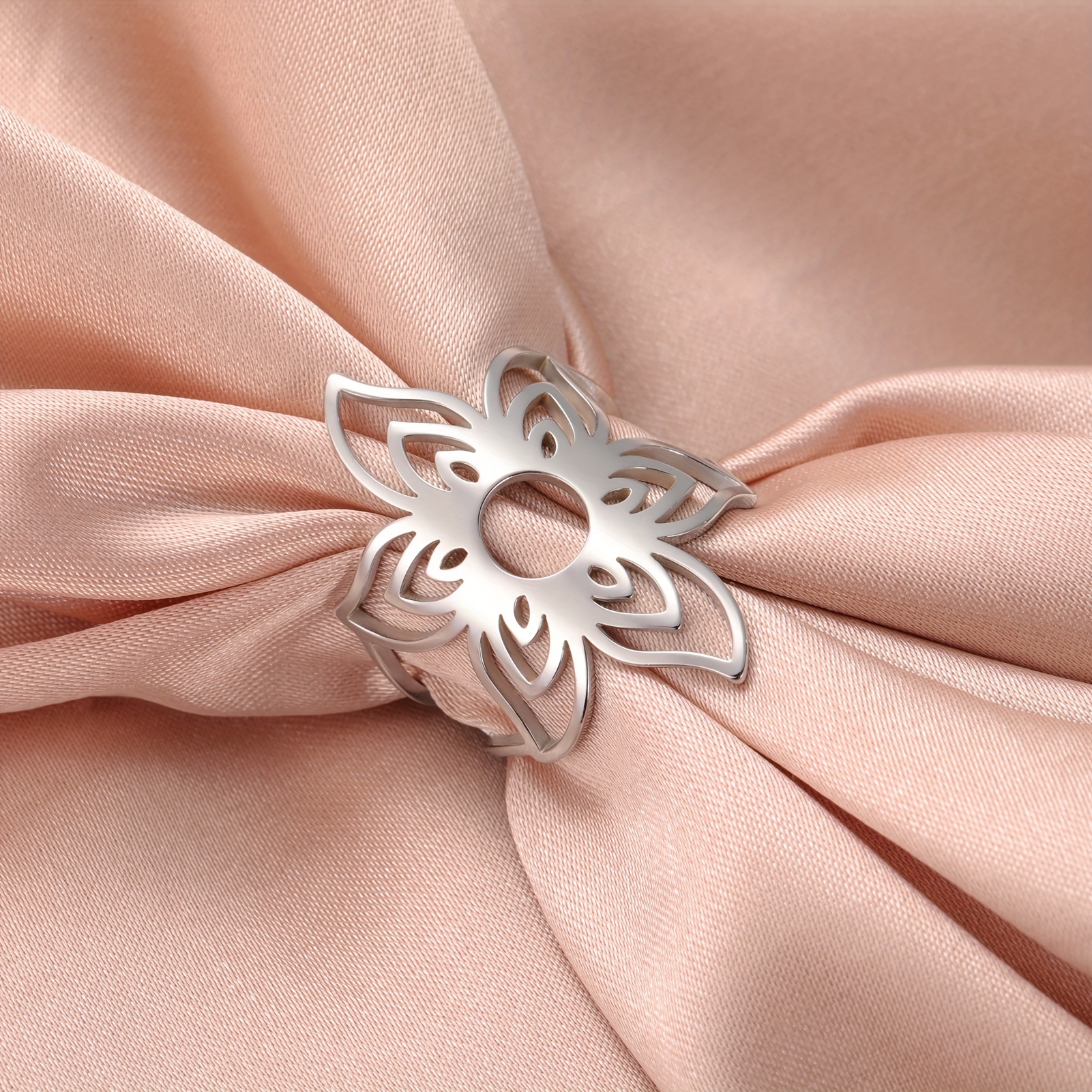 Unisex Three-Layer Petal Adjustable Ring, Gift for Him & Her